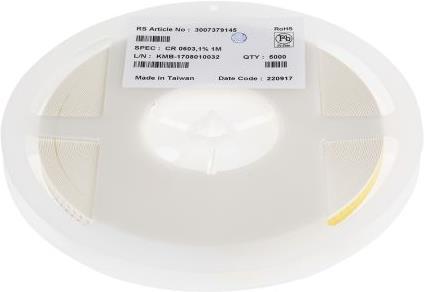 Actual product image RS PRO 0603 Resistor, 0.1W,1%,1M