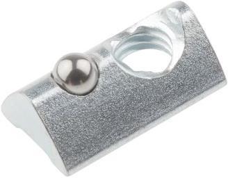 RS PRO Roll-in T-slot 6 Nut, M6, spring, Steel