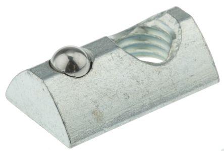 RS PRO Roll-in T-slot 8, M8, spring, steel