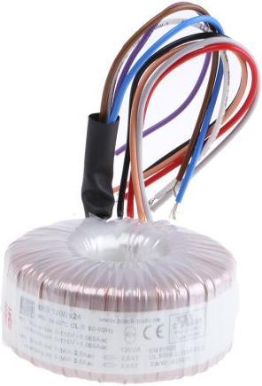 Actual product image Block Toroidal Transformer 2x24V 120VA