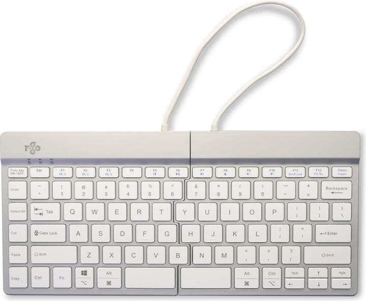 Actual product image R-Go Tools R-Go Keyboard Split Break US Layout Bluetooth White (USA, Wireless)