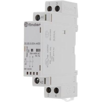Thumbnail - Finder Modular contactor 2NC 25A 24V ac/dc, Relais