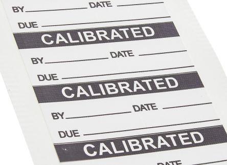 Produktbild RS PRO Etikett,Stoff,Vinyl,schw. "CALIBRATED"