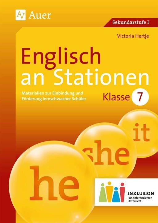 Produktbild Englisch an Stationen 7 Inklusion (Deutsch, Victoria Hertje, 2016)