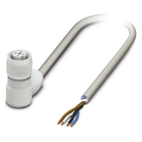 Phoenix Contact Sensor cable,4W,Grey,Skt,angledM12,5m, Elektronikkabel + Stecker, Grau