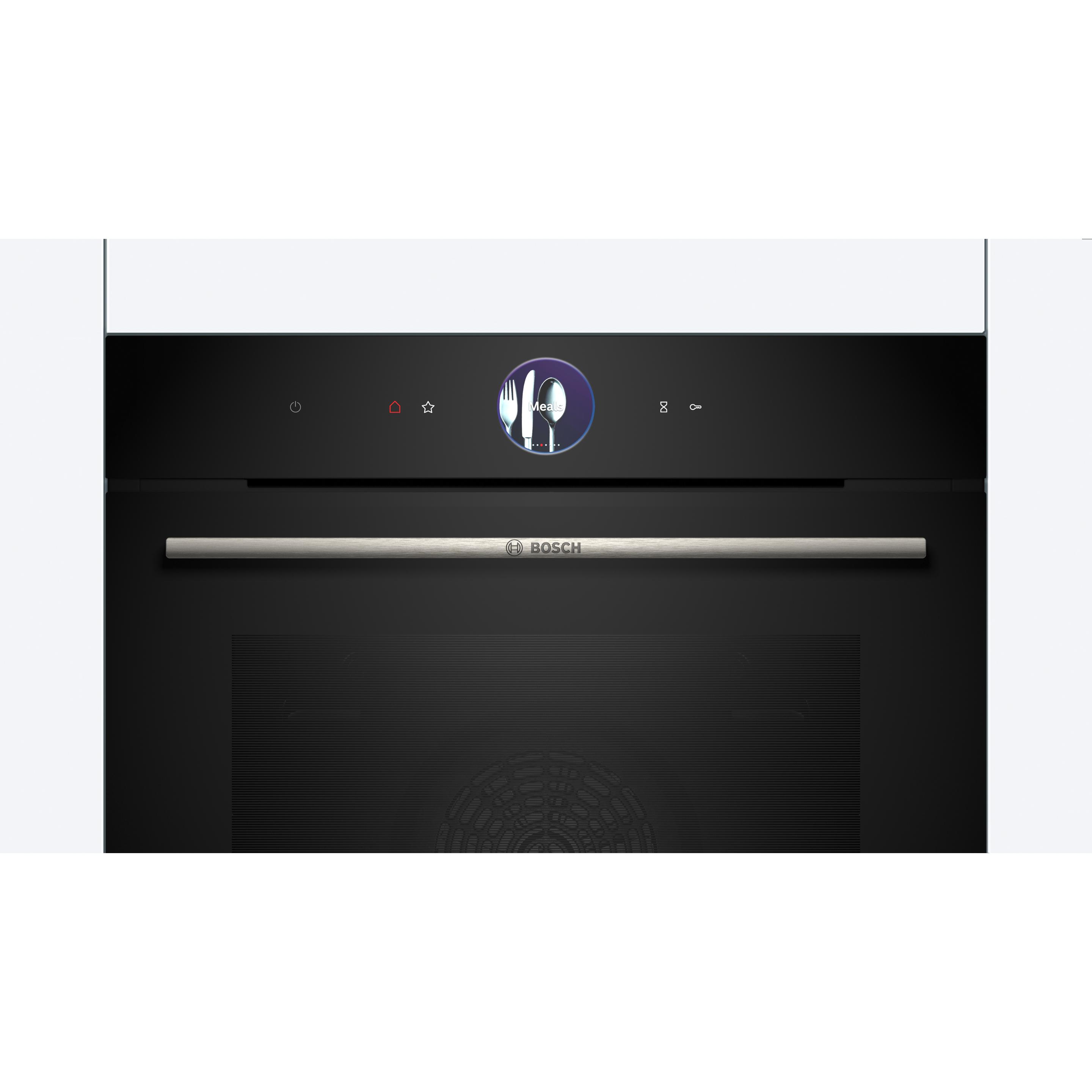 Bosch Hausgeräte Serie 8 Einbau-Backofen HBG7363B1, Backofen Einbau, Schwarz
