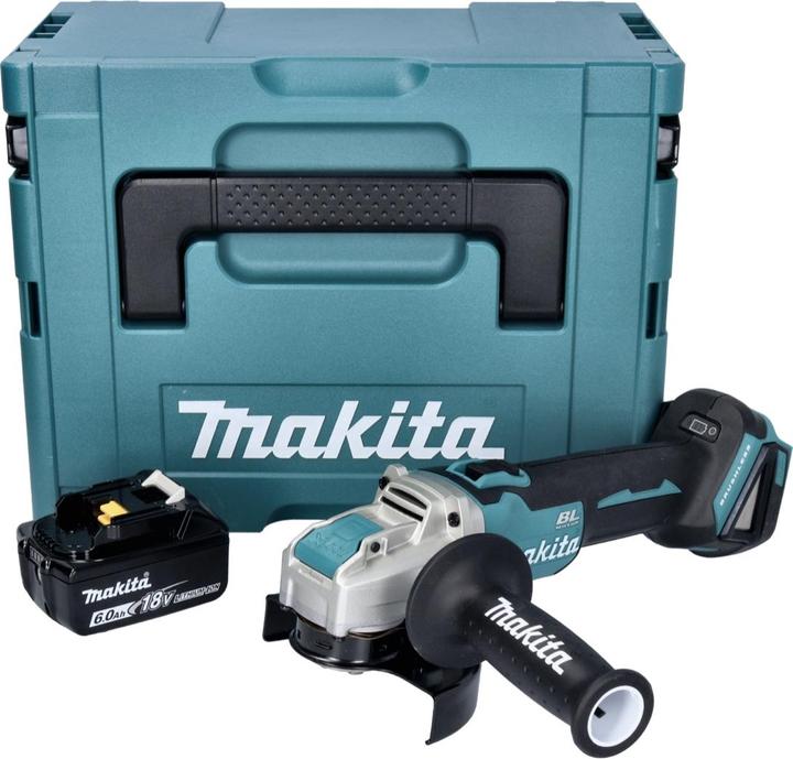 Image du produit Makita DGA 521 G1X1J Meuleuse d'angle sans fil 18 V 125 mm X-LOCK Brushless + 1x batterie 6.0 Ah + Makpac - (125 mm)