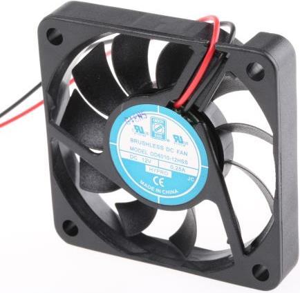 Produktbild RS PRO DC sealed sleeve axial fan 60x10mm 12Vdc (60 mm)