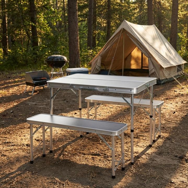Actual product image Redcliffs Campingtisch mit Bänken für 4 Personen, klappbar