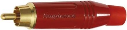 Produktbild Amphenol RCA Plug, red Flex coloured grommet.