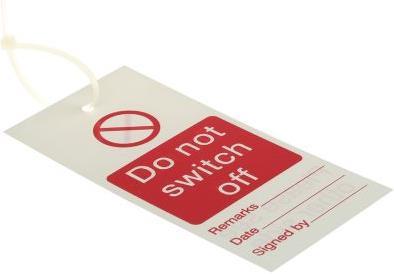 Produktbild RS PRO Lockout Tag "Do not switch off"