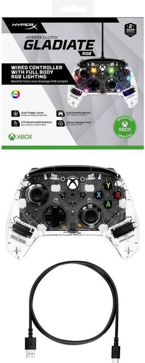 Actual product image HyperX Clutch - Wired Gaming RGB Controller - Xbox (Xbox Series S, Xbox One S, PC, Xbox Series X)