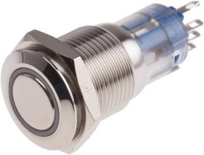 Produktbild RS PRO Switch Pushbutton Stainless White ring