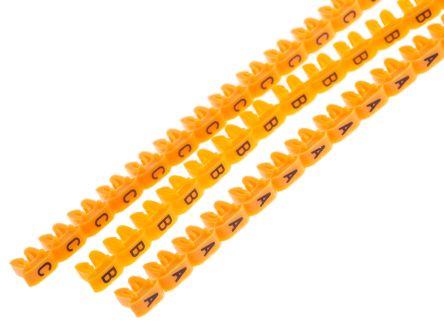 RS PRO Clip on Nylon 66 Cable Marker Pk Mixed