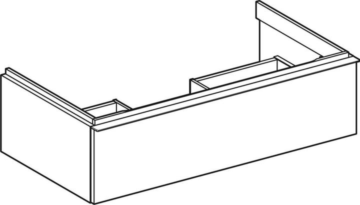 Actual product image Geberit iCon vanity unit for washbasin, 1 drawer, 88.8x24.7x47.6 cm, 502312 (89 x 47.5 x 25 cm)