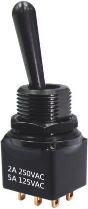 Produktbild RS PRO Switch Toggle 12mm on-off-momentary IP67