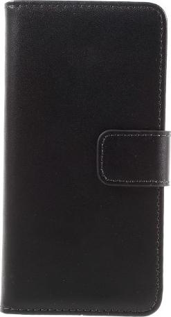 Ueli Express iPhone SE / 8 / 7 Buch Etui Tasche Echtleder mit Kartenfach Schwarz (Apple iPhone 7, Apple iPhone 8, Apple iPhone SE (2nd Gen), Apple iPhone SE (3rd Gen))