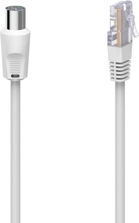 Hama Antennen-Kabel - Koax-Stecker - RJ45-Stecker (75 dB, Câble d'antenne)