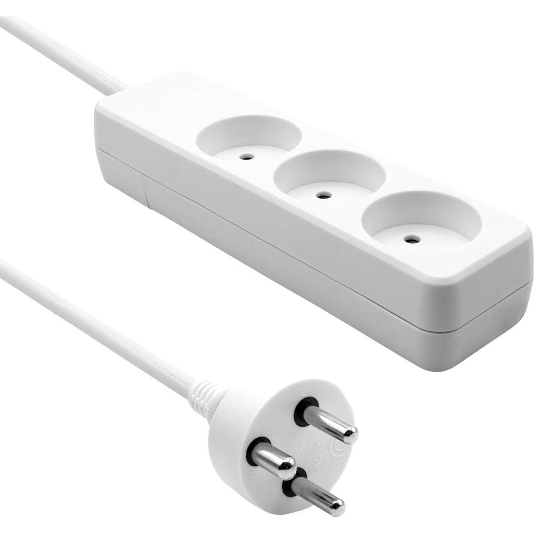 ProXtend, Steckdosenleiste, Danish Power Strip 3-way 10M White (3 x, CEE 7/3, 10 m)