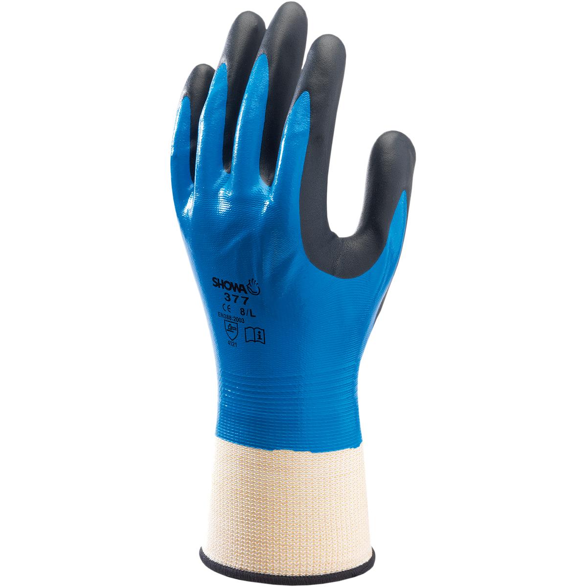 Thumbnail - Showa, Schutzhandschuhe, 377, foam coated nitrile glove, 9 (9, XL)
