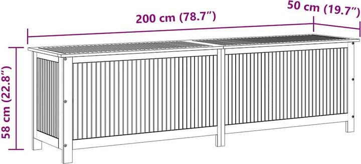 Actual product image vidaXL Garten-Aufbewahrungsbox