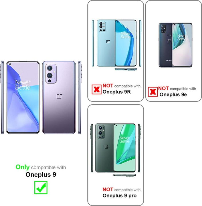 Immagine prodotto Cadorabo Copertina per specchietto retrovisore Smart View a libro (OnePlus 9)