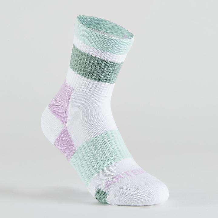 Produktbild Artengo Kinder Tennissocken High 4er-Pack - RS 300 grau/grün (4er Pack, 35 - 38)