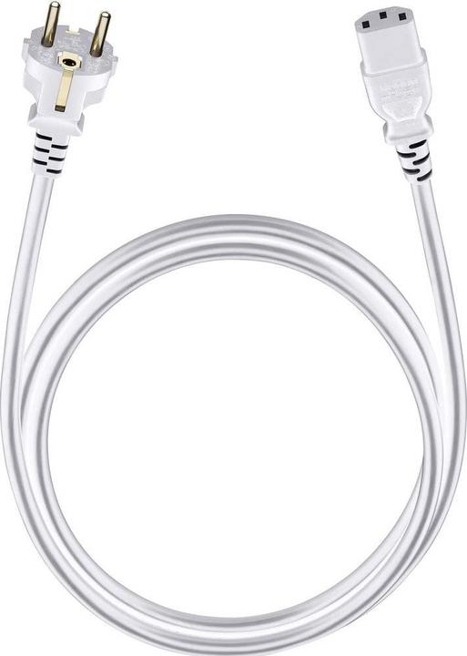 Image du produit Oehlbach Powercord C13/150 - 1.5m câble d'alimentation Schuko > prise d'appareil froid. blanc (1.50 m)