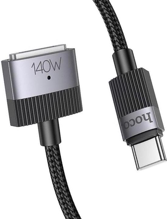Actual product image Hoco Cable Cable USB C to Mag3 5A 140W magnetic 1,8 m U141 black (1.80 m, 140 W)