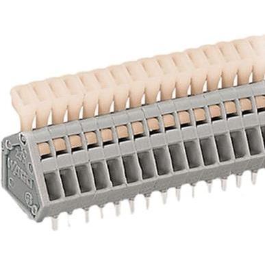 Wago, Collegamento per cavi, PCB terminal strip 2 solder pins 12-pole
