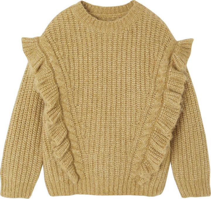 Produktbild Vertbaudet Strickpullover mit Rüschen und Zopfmuster Mädchen (92)