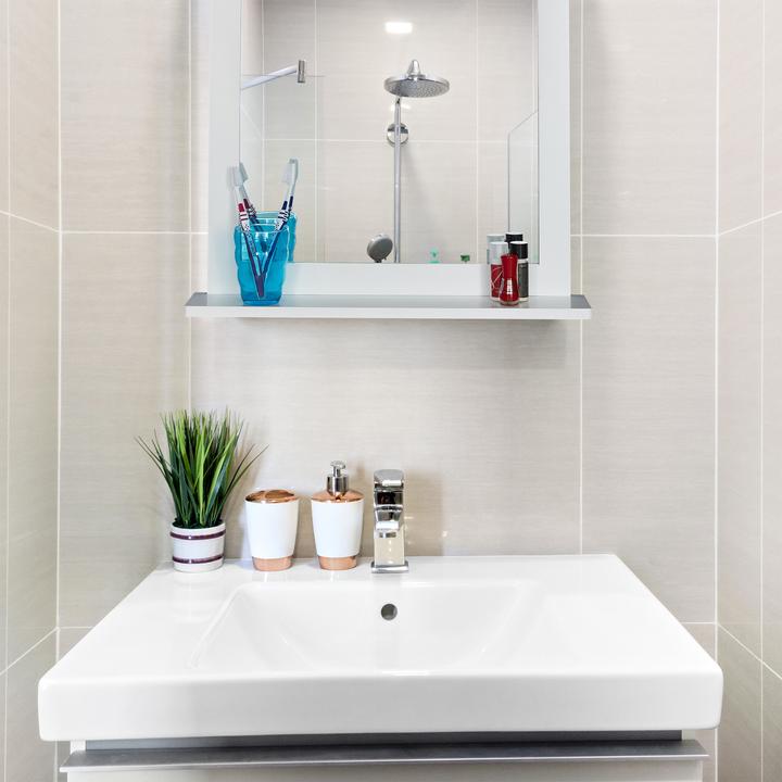 Actual product image Relaxdays Wall Mirror with Shelf (56 x 10 x 68 cm)