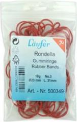 Actual product image Läufer L "ufer rubber rings RONDELLA in a bag, red, 20 mm, 10 g (1 pcs.)