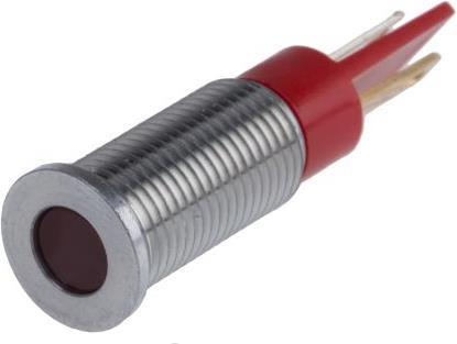 Produktbild RS PRO 8mm flush long bezel LED, red 24Vdc