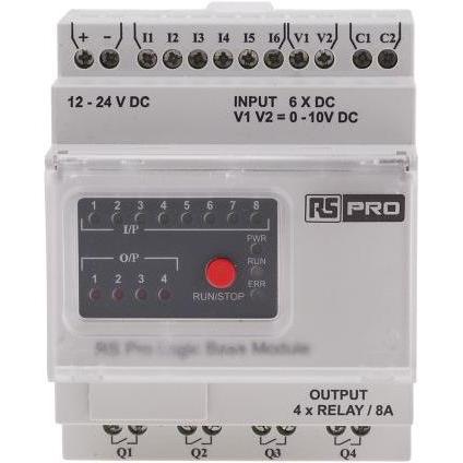 Thumbnail - Rs Pro, Energiemessgerät, Logic Module w/o Display 8I/4O 12-24V
