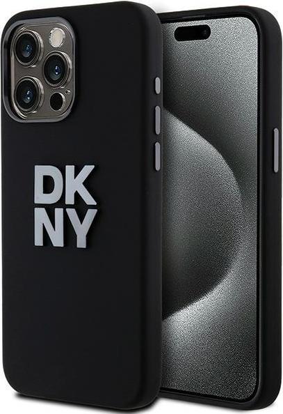 DKNY DKHCP15LSMCBSK iPhone 15 Pro 6.1" czarny/black hardcase Liquid Silicone Metal Logo (Apple iPhone 15 Pro)