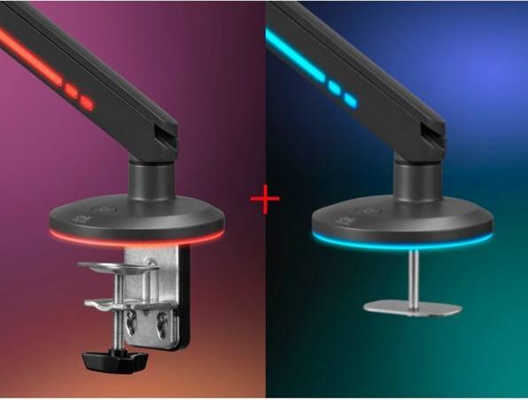Produktbild One for All Monitor Halterung Experience RGB Single schwarz (Tisch, 45", 14 kg)