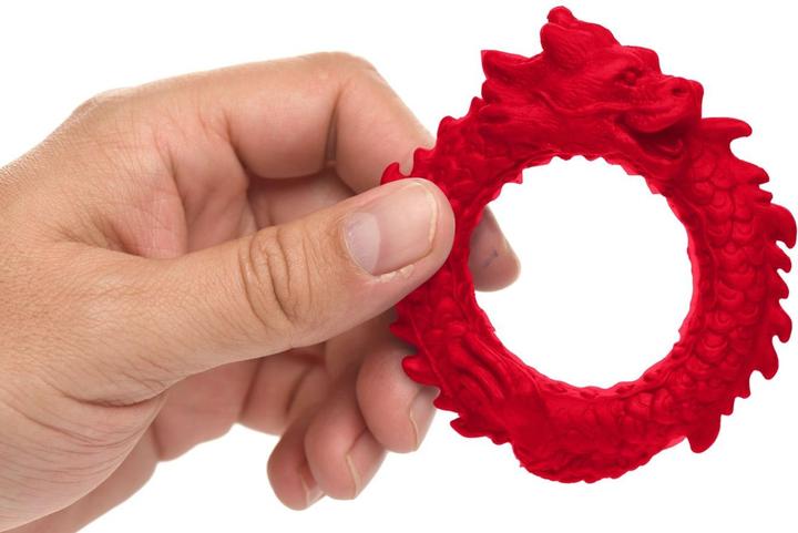 Produktbild Creature Cocks XR Brands Aufstieg des Drachen Silikon Penisring Rot (0.90 cm)