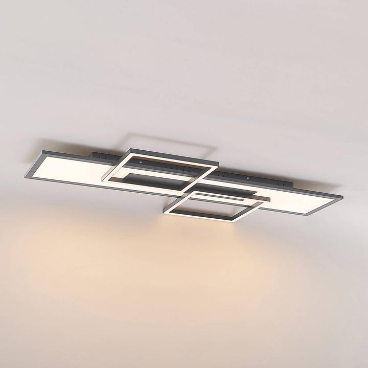 Produktbild Lucande Narumi LED-Deckenlampe CCT, 110cm, schwarz (2100 lm)