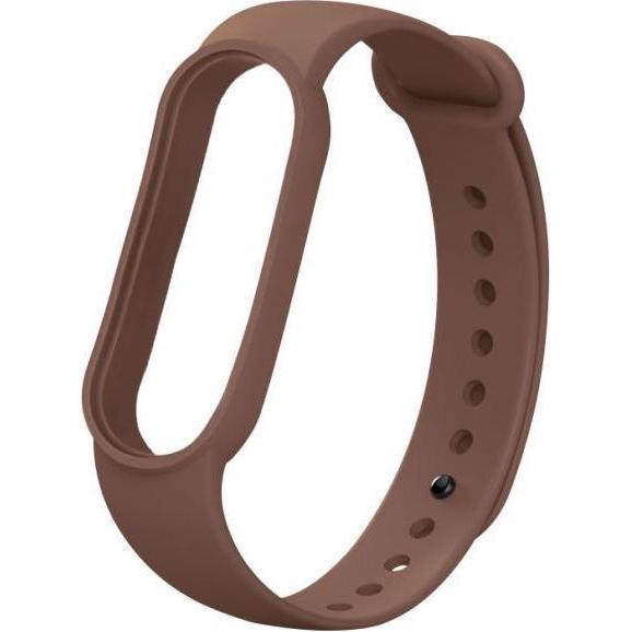 MU Classic Fashion Silicone Series Silikon Ersatz Armband (Silikon, Mi Band 7), Uhrenarmband, Braun