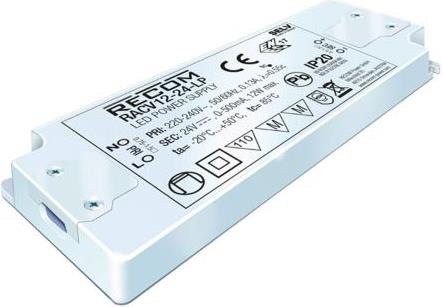 Produktbild Recom LED Driver CV 12W 12V Low Profile