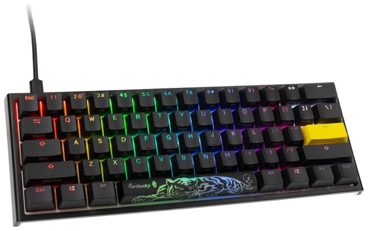Actual product image Ducky ONE 2 Pro Mini Gaming Keyboard, RGB LED - Gateron Yellow (US) (USA, Cable)