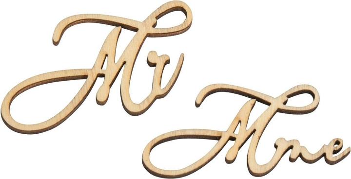 Actual product image Artifete Déco de table en bois - Mr/Mme (12 pcs.)