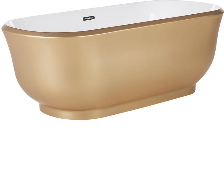 Produktbild Beliani Badewanne freistehend gold oval 170 x 77 cm TESORO (259 l, 170 cm, 77 cm)
