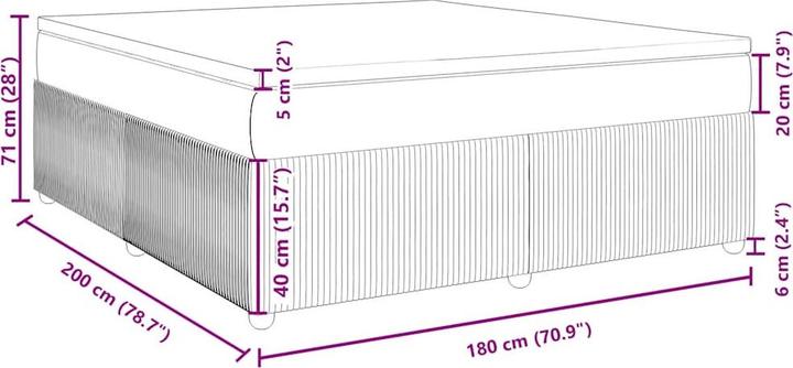 Actual product image vidaXL Boxspringbett (180 x 200 cm)