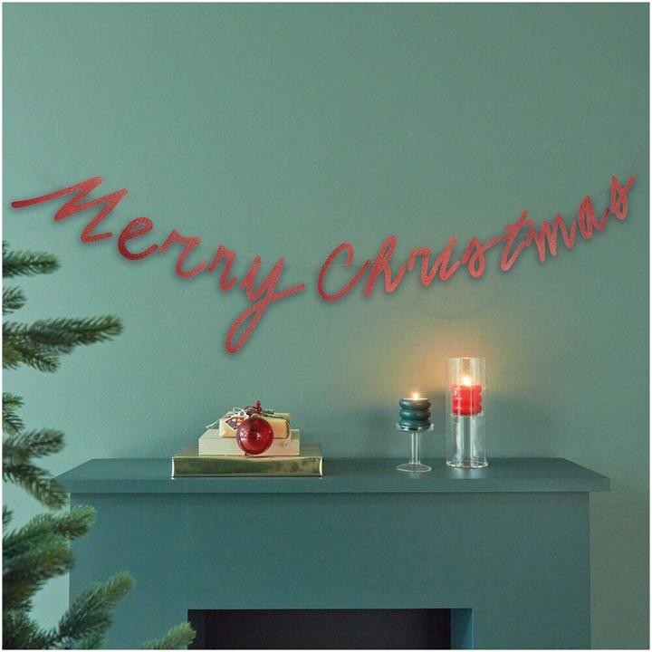 Produktbild Rico Design Girlande Merry Chr.Glitter,Rot.302026