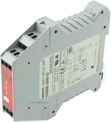 Produktbild Omron Industrial Automation Sicherheitsrelais 2-polig ManuellerReset