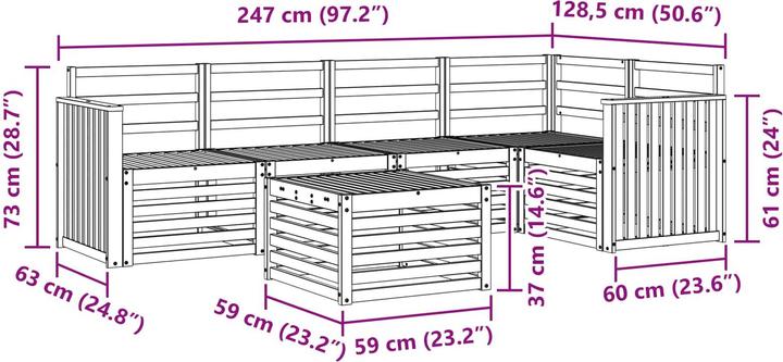 Produktbild vidaXL Outdoor-Sofa