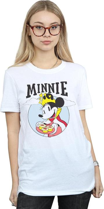 Actual product image Disney Womens/Ladies Minnie Mouse Queen Cotton Boyfriend T-Shirt (M)