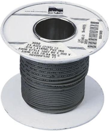 Produktbild AlphaWire Aderleitung AWG16 grau UL1007 (30.50 m)